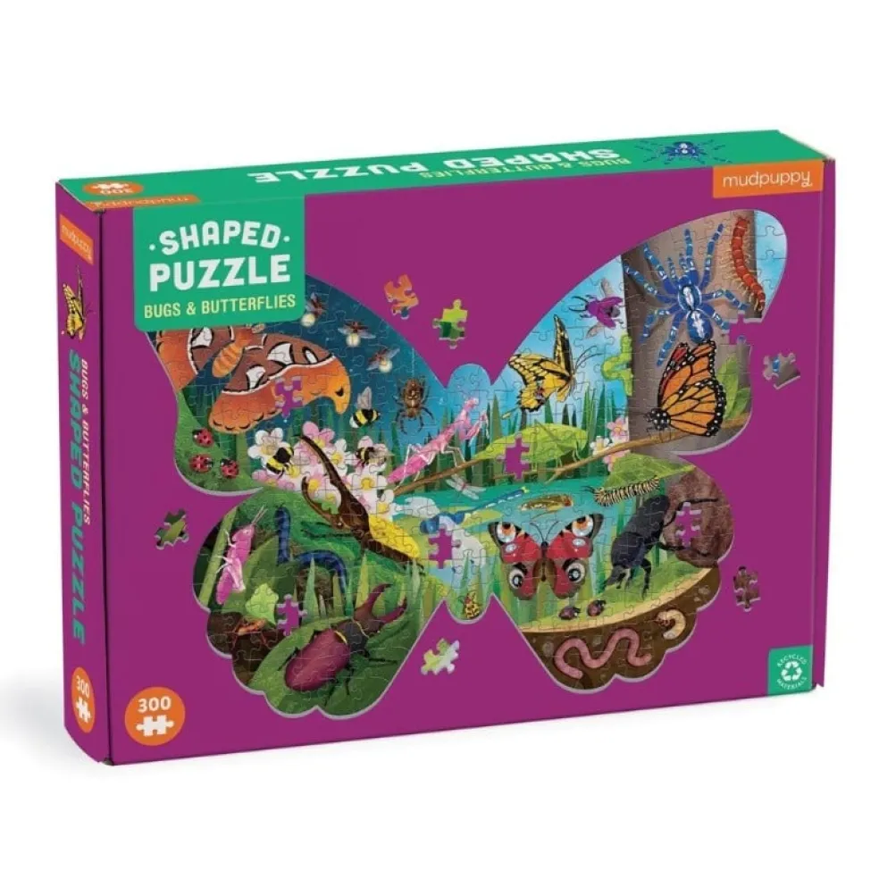 Mudpuppy Shaped Puzzle Schmetterling 300 St. 7 Jahre+
