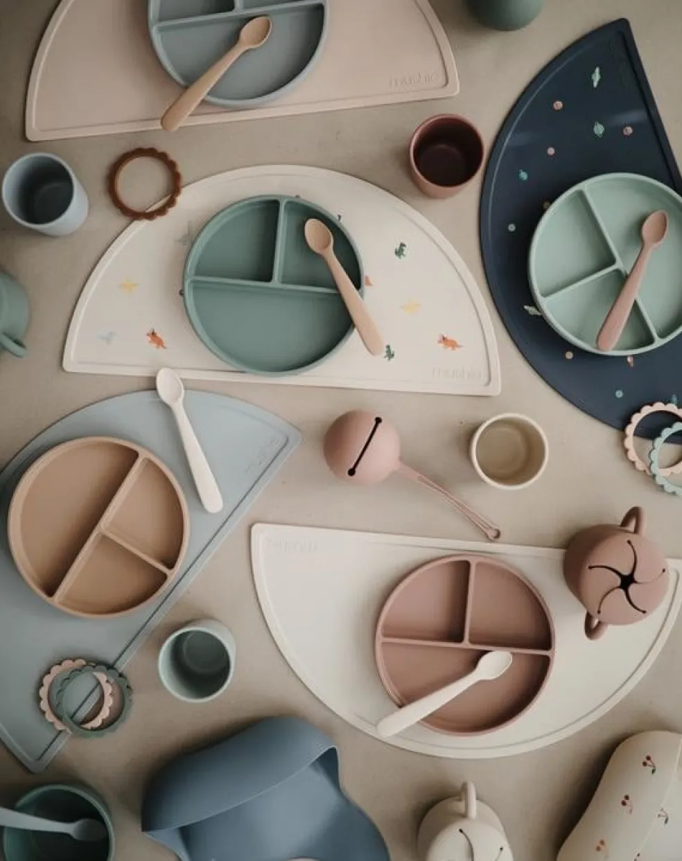 Mushie Baby-Löffel Blush Shifting Sand