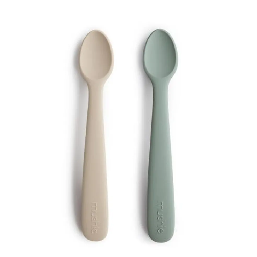 Mushie Baby-Löffel Cambridge Blue Sand