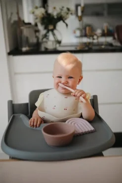 Mushie Baby-Löffel Cambridge Blue Sand