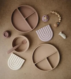 Mushie Beißring Regenbogen Mauve Lila