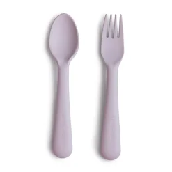 Mushie Kinderbesteck Gabel & Löffel Kinderbesteck Soft Lilac