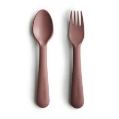 Mushie Kinderbesteck Gabel & Löffel Woodchuck