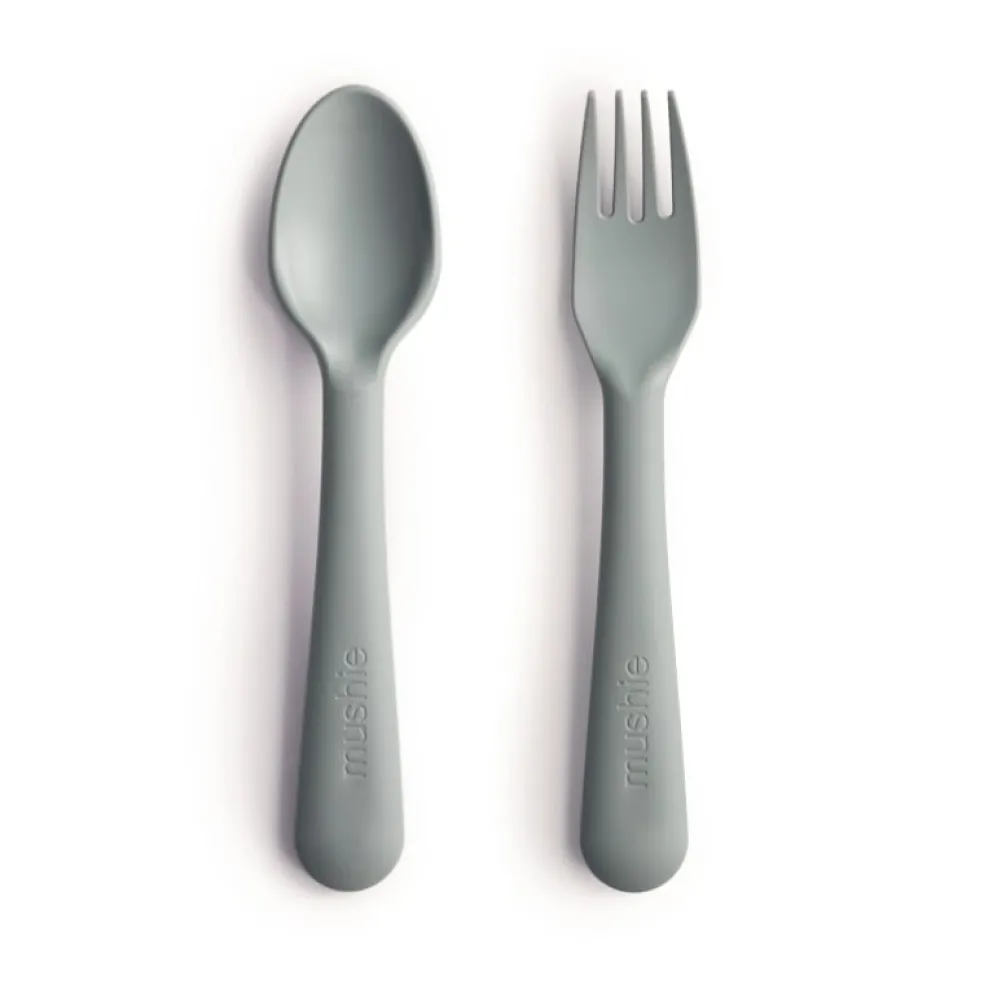 Mushie Kinderbesteck Gabel & Löffel Sage