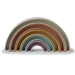 Mushie Regenbogen Stapelturm Tropical