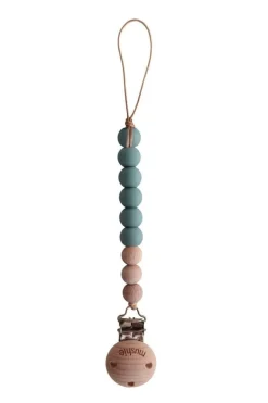 Mushie Schnullerkette Cleo Cadet Blue Blau