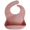 Mushie Silikon Lätzchen Konfetti Rosa