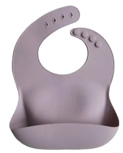 Mushie Silikon Lätzchen Pale Mauve