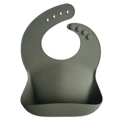 Mushie Silikon Lätzchen Silver Sage