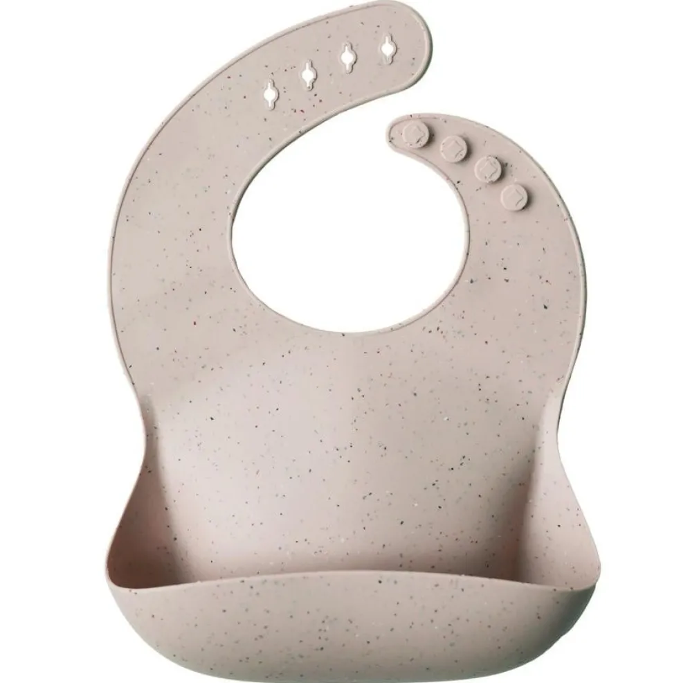 Mushie Silikon Lätzchen Terrazzo Shifting Sand