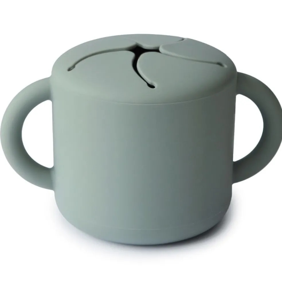 Mushie Snack Cup Cambridge Blue Grau-Grün