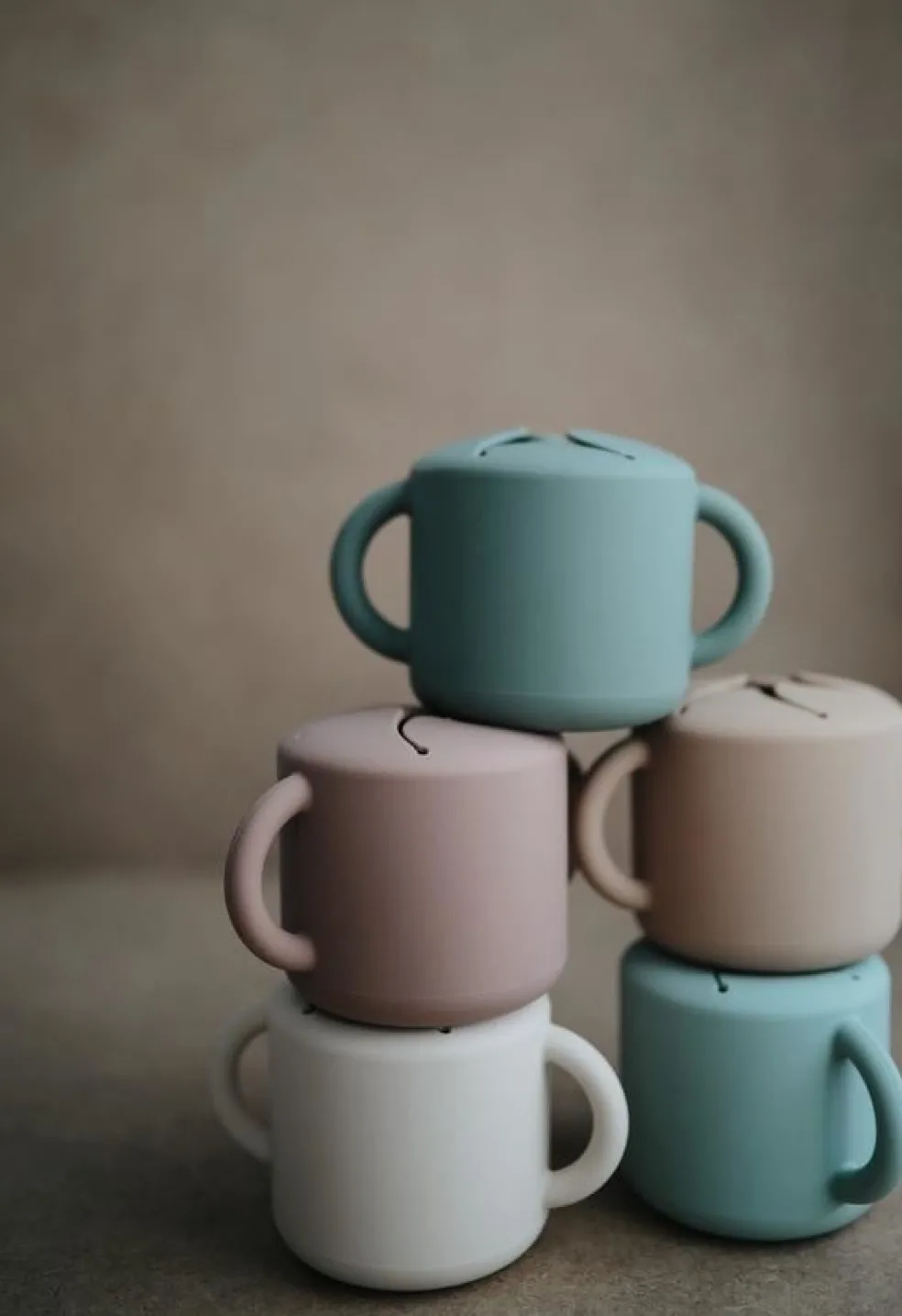 Mushie Snack Cup Cloudy Mauve Rosa