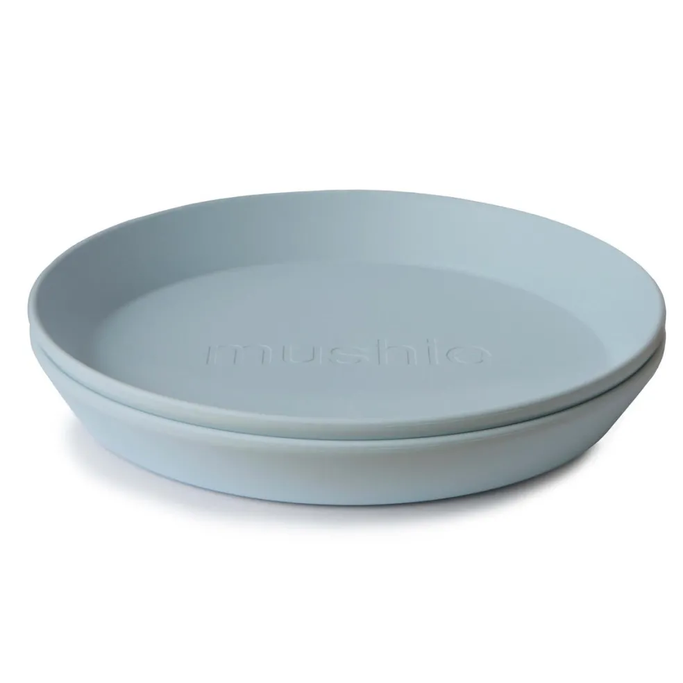 Mushie Teller Powder Blue 2-Teilig