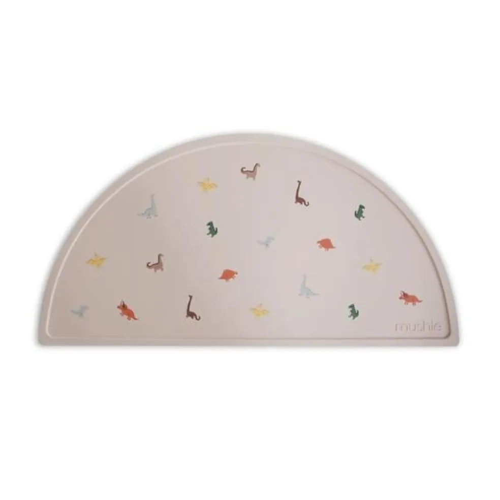 Mushie Tischset Dinosaurier Beige