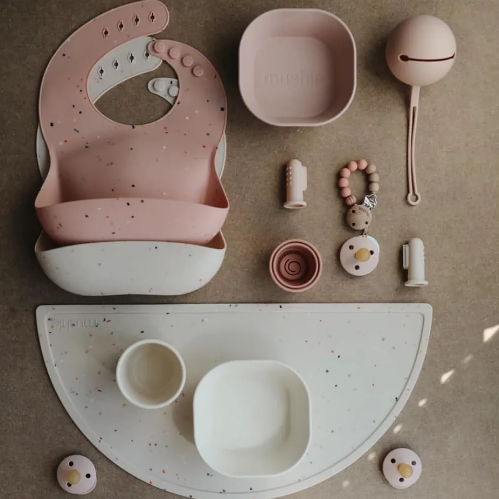 Mushie Tischset Konfetti Rosa