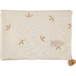 Nobodinoz Babydecke Treasure Haiku Birds Beige 100 x 70 cm