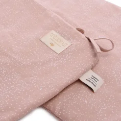 Nobodinoz Bettnestchen White Bubble Misty Pink Rosa