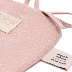 Nobodinoz Bettnestchen White Bubble Misty Pink Rosa