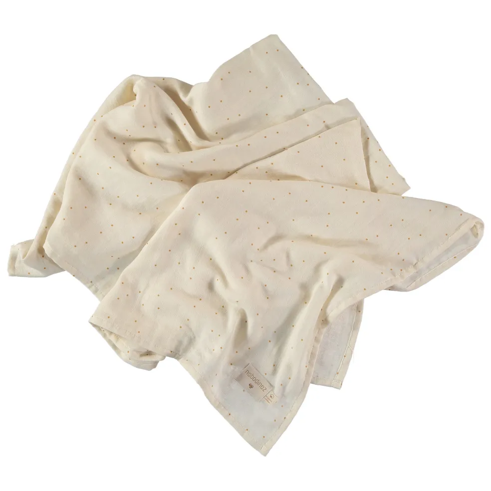 Nobodinoz Mulltuch Honey Sweet Dots Butterfly 100 x 120 cm