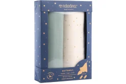 Nobodinoz Mulltuch-Set Eden Green Butterfly 100 x 120 cm