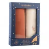 Nobodinoz Mulltuch-Set Toffee Butterfly 100 x 120 cm