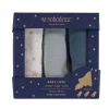 Nobodinoz Mullwindel-Set Blue 3er-Pack 70 x 70 cm