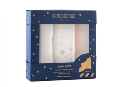 Nobodinoz Mullwindel-Set New Pink 3er-Pack 70 x 70 cm