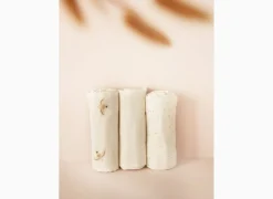 Nobodinoz Mullwindel-Set Natural 3er-Pack 70 x 70 cm