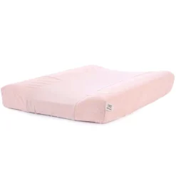 Nobodinoz Wickelauflagebezug White Bubble Misty Pink Rosa