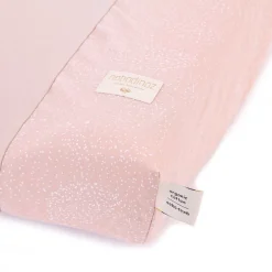 Nobodinoz Wickelauflagebezug White Bubble Misty Pink Rosa
