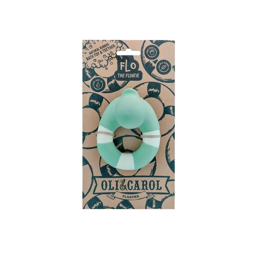 Oli & Carol Flo the floatie mint Bad und Beißspielzeug