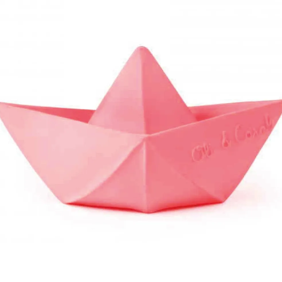 Oli & Carol Origami Boot Rosa Bad und Beißspielzeug