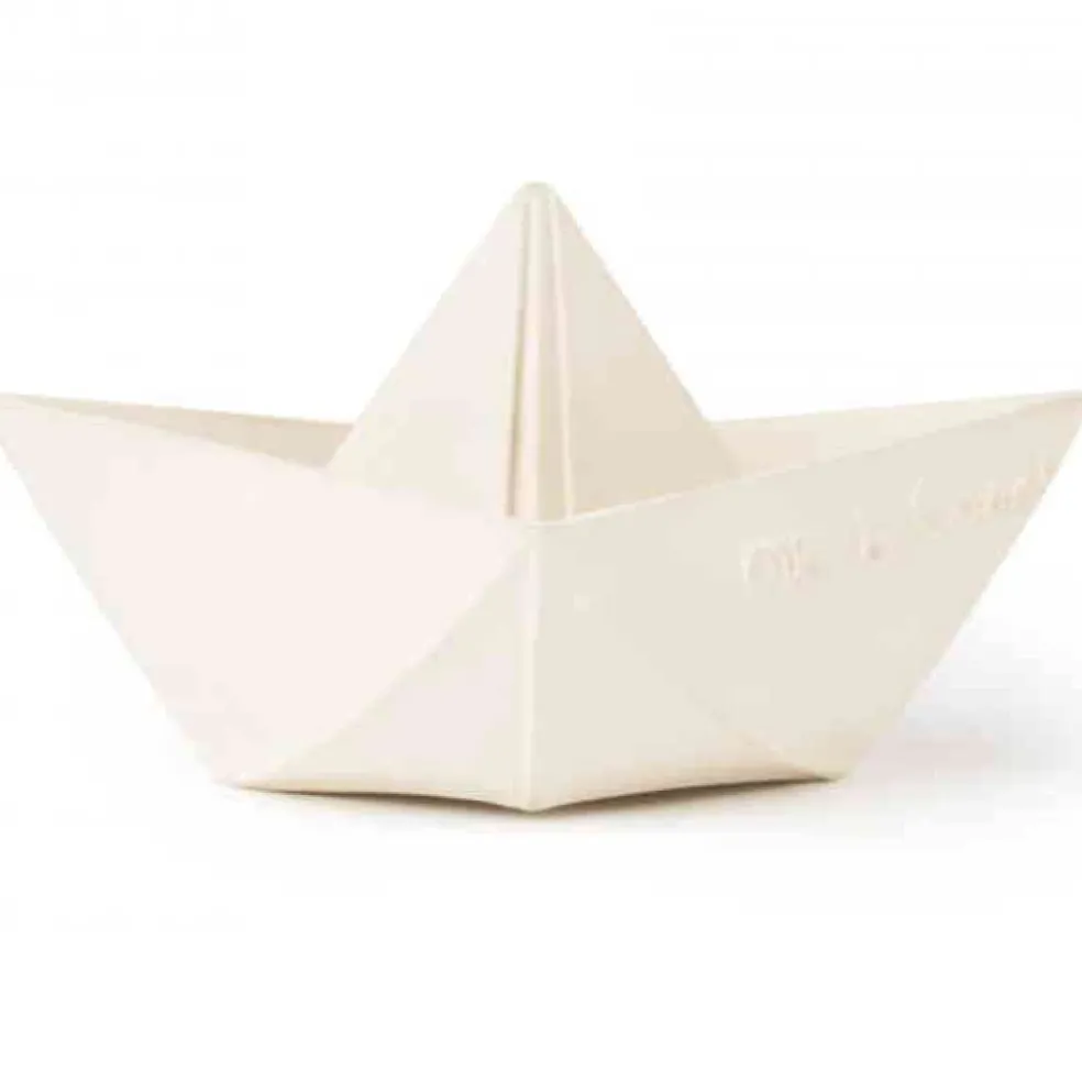 Oli & Carol Origami Boot Weiß Bad und Beißspielzeug