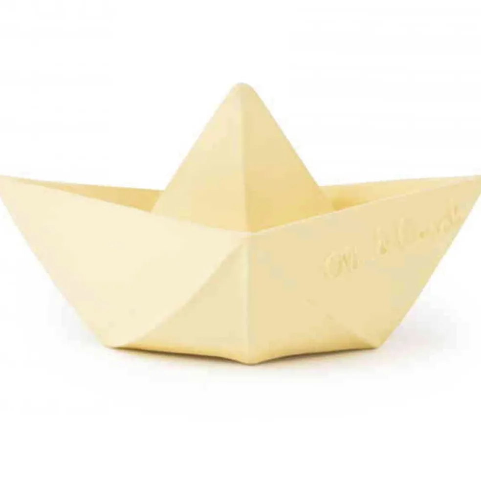 Oli & Carol Origami Boot Vanille Bad und Beißspielzeug