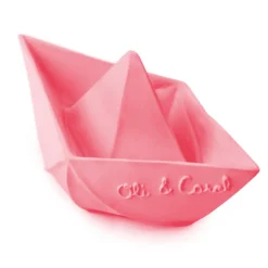 Oli & Carol Origami Boot Rosa Bad und Beißspielzeug
