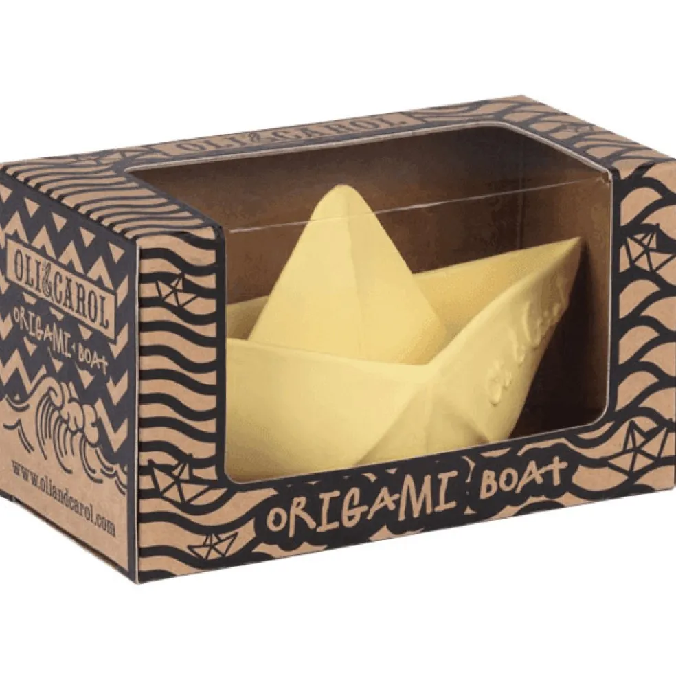 Oli & Carol Origami Boot Vanille Bad und Beißspielzeug