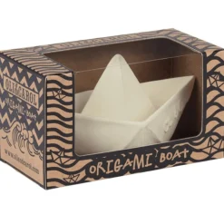 Oli & Carol Origami Boot Weiß Bad und Beißspielzeug