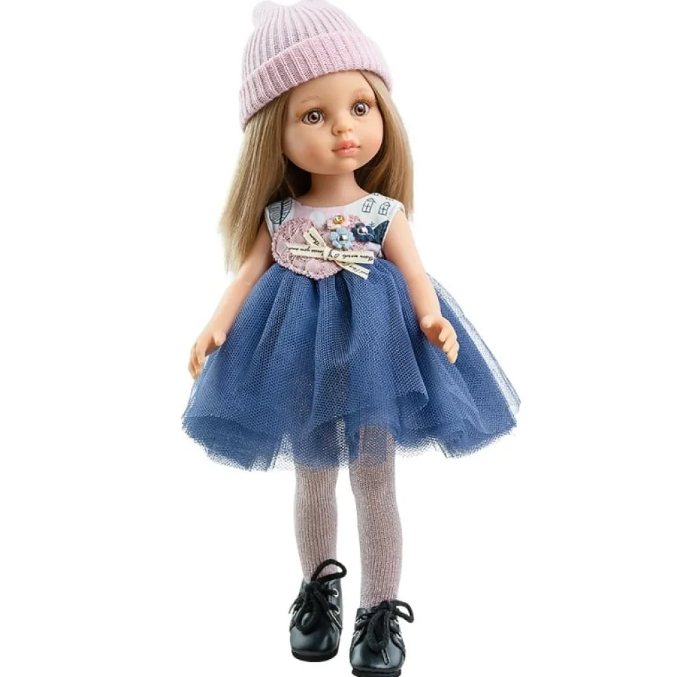 Paola Reina Puppe Amigas Carla Tüllkleid Blau 32 cm