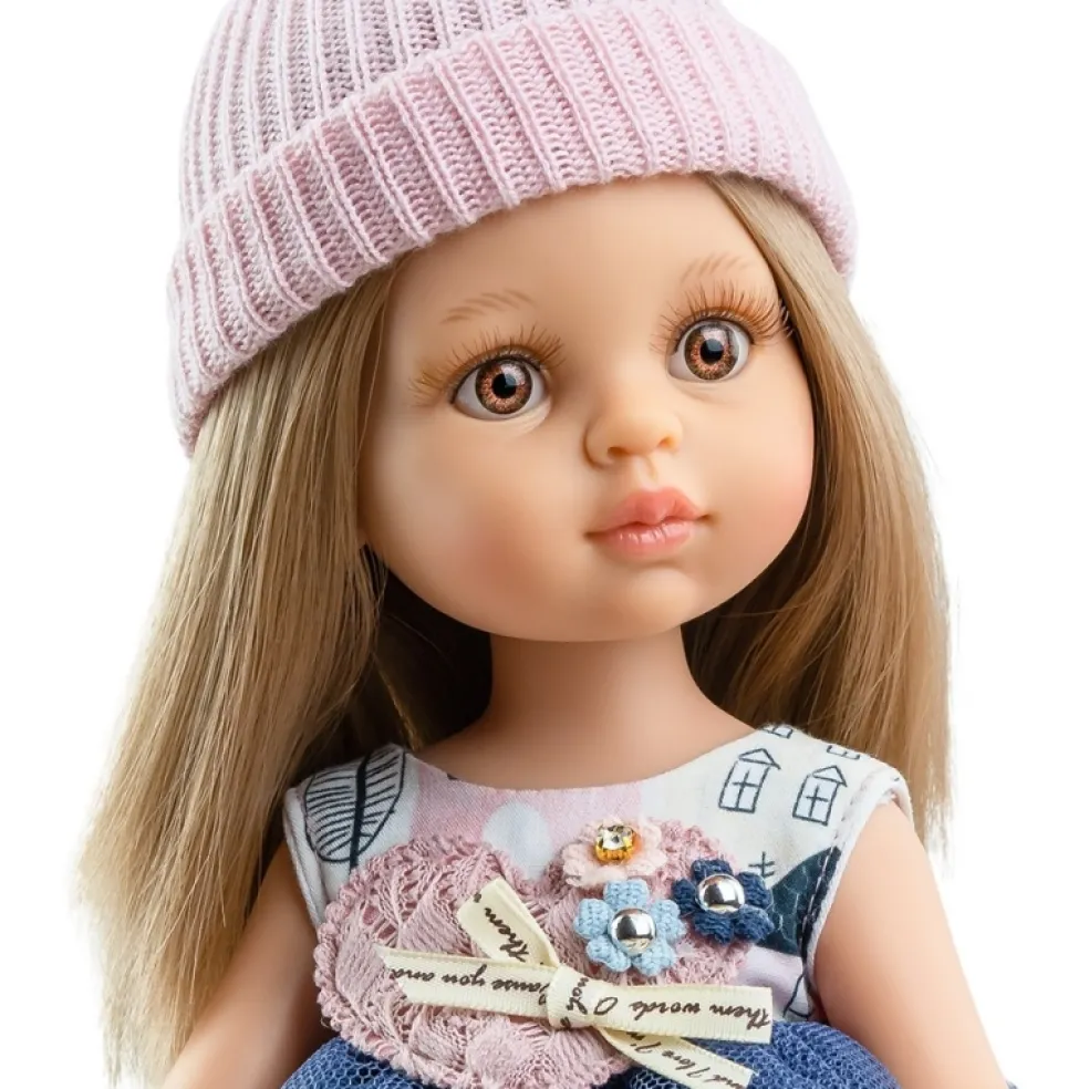 Paola Reina Puppe Amigas Carla Tüllkleid Blau 32 cm