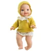 Paola Reina Puppe Gordi Anik Mädchen Gelb Mütze 34 cm