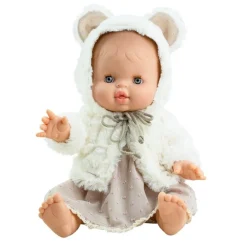 Paola Reina Puppe Gordi Elvi Mädchen Rosa Kleid 34 cm