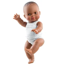 Paola Reina Puppe Gordi Mit Unterwäsche afrikanischer Mädchen 34 cm