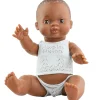 Paola Reina Puppe Gordi Mit Unterwäsche afrikanischer Junge 34 cm