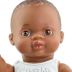Paola Reina Puppe Gordi Mit Unterwäsche afrikanischer Junge 34 cm