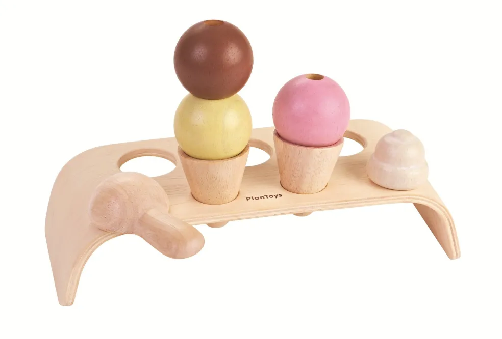 PlanToys Eiscreme Set Holz 3486