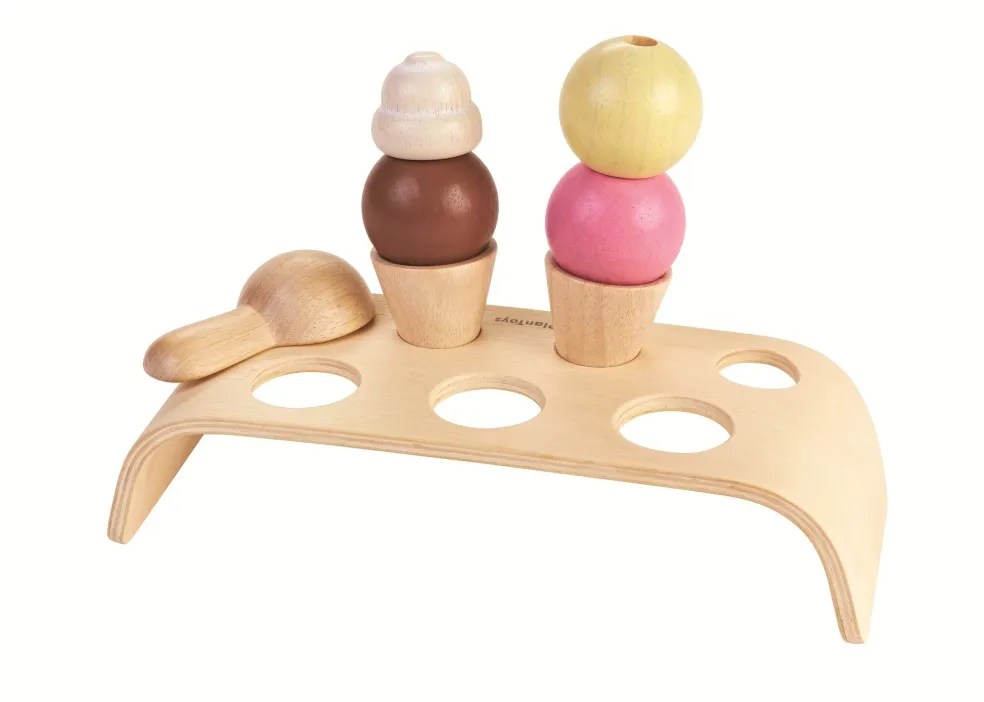 PlanToys Eiscreme Set Holz 3486