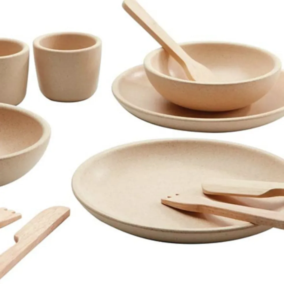 PlanToys Holzgeschirr Natural 3614