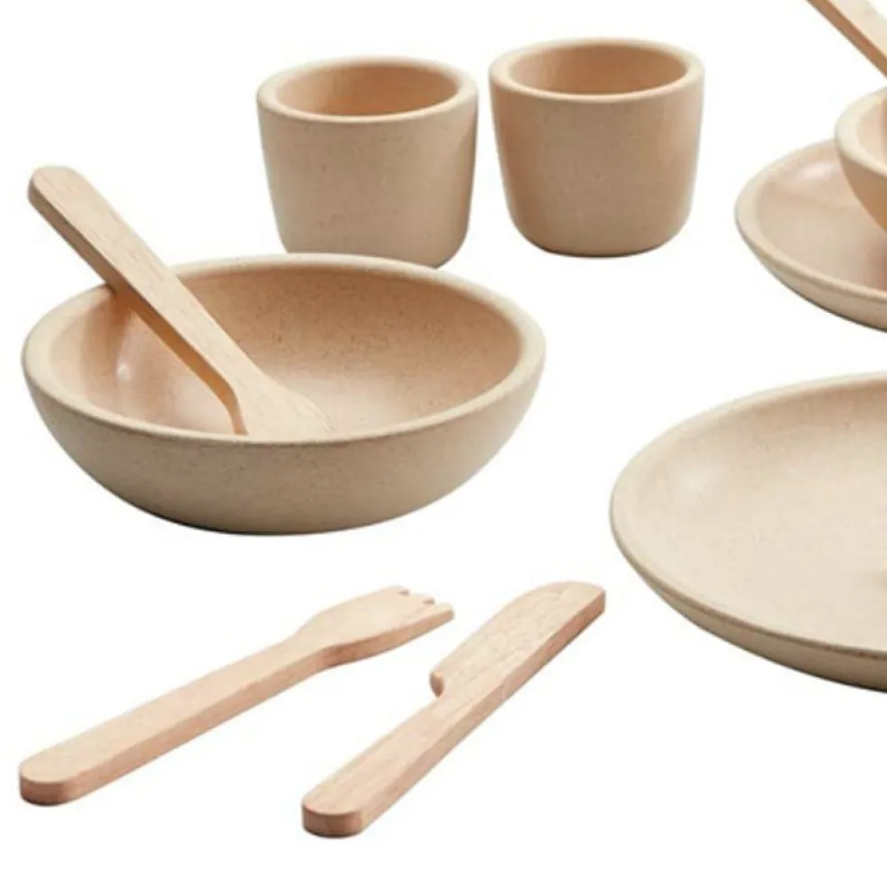 PlanToys Holzgeschirr Natural 3614