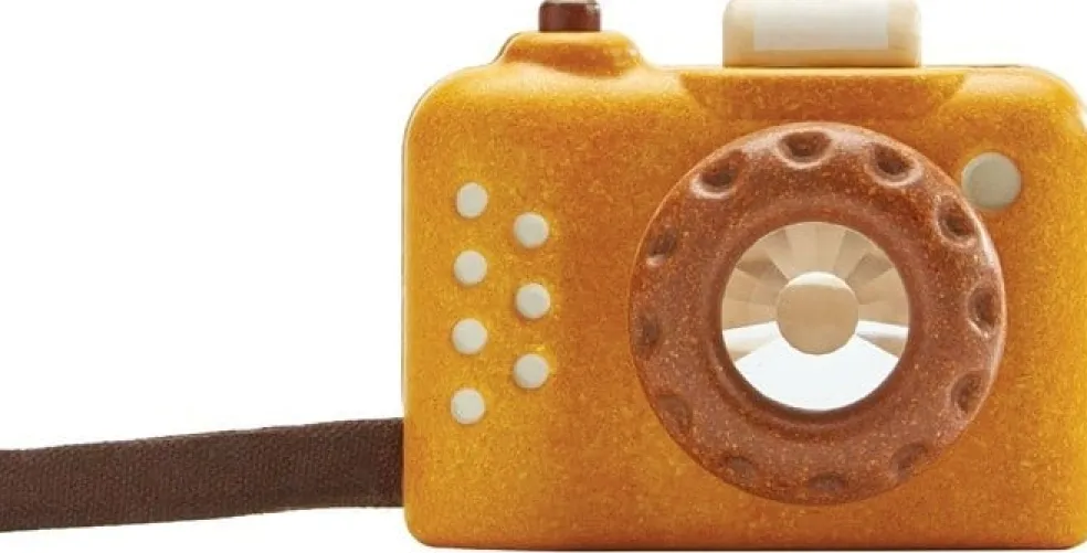 PlanToys Kamera Holz Ockergelb 5412