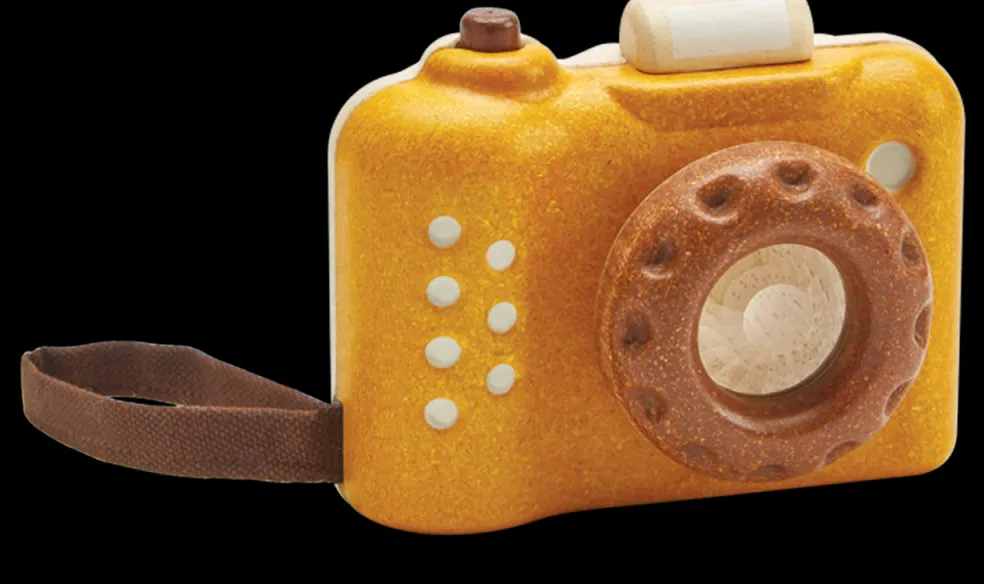 PlanToys Kamera Holz Ockergelb 5412